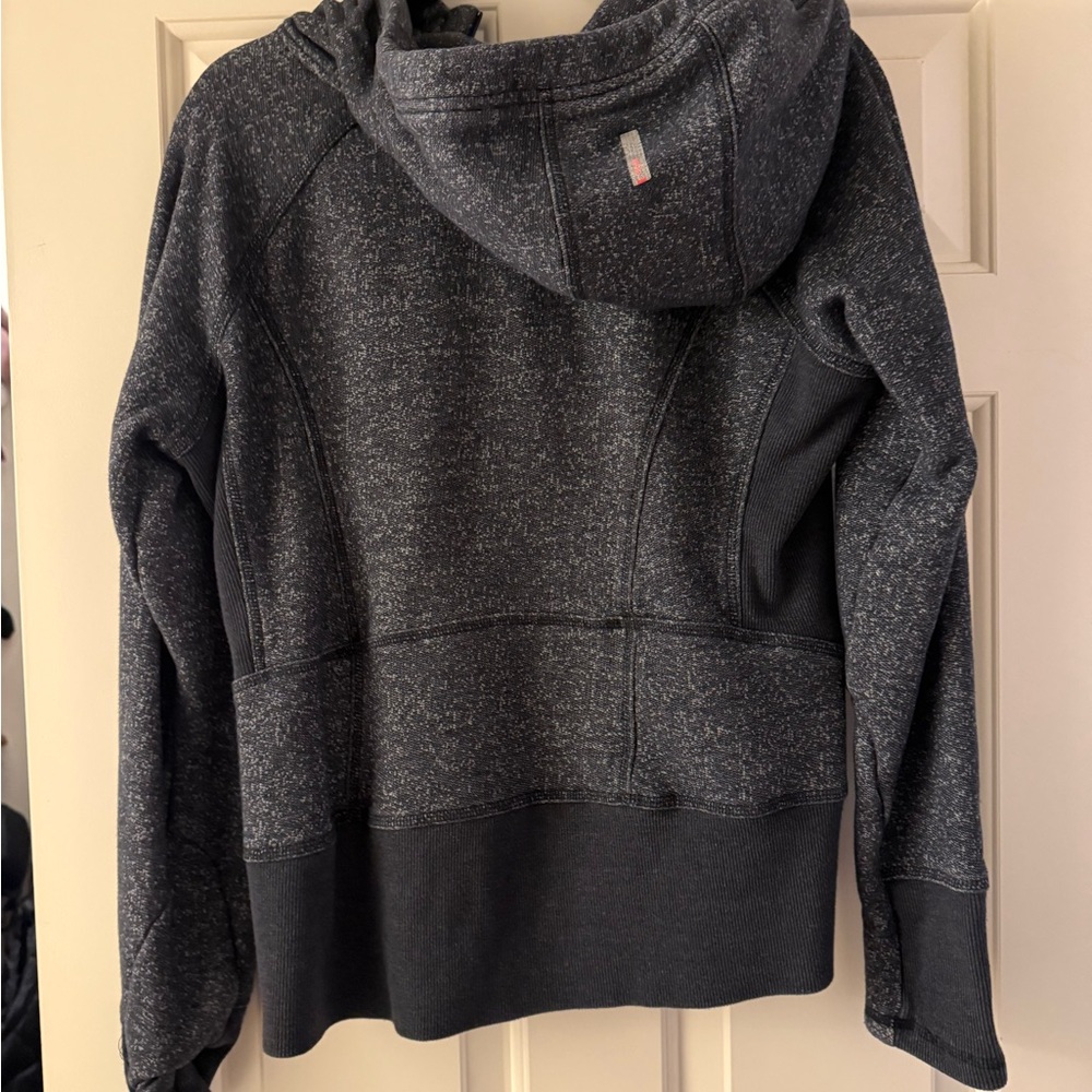 Zella Women's Charcoal Heather Zip-Up Hoodie Jacket - Picture 2 of 3